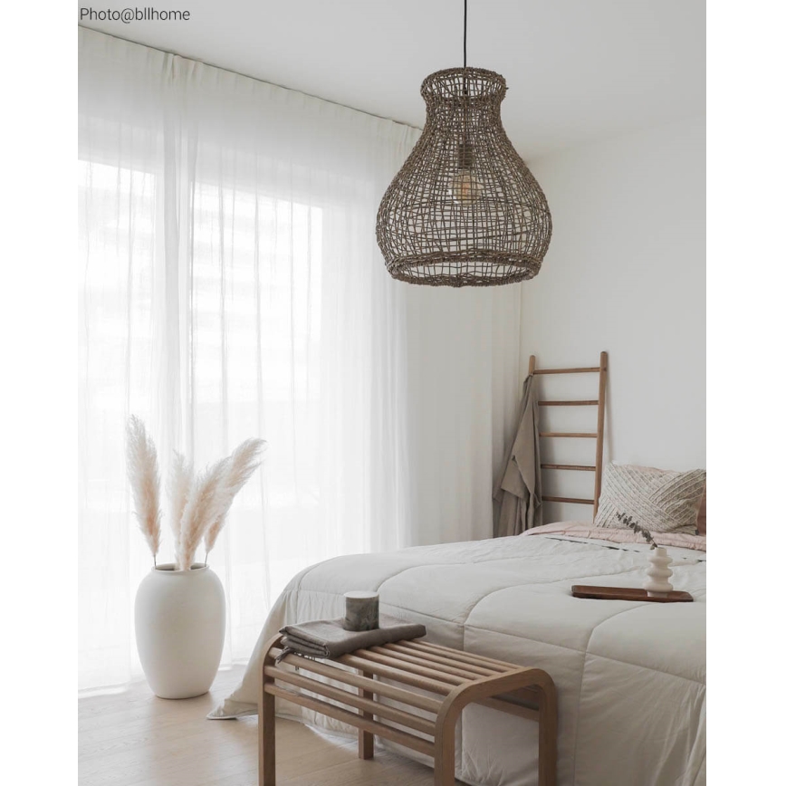 ByRydens - Hängeleuchte SEAGRASS 1xE27/8W/230V beige d 49 cm