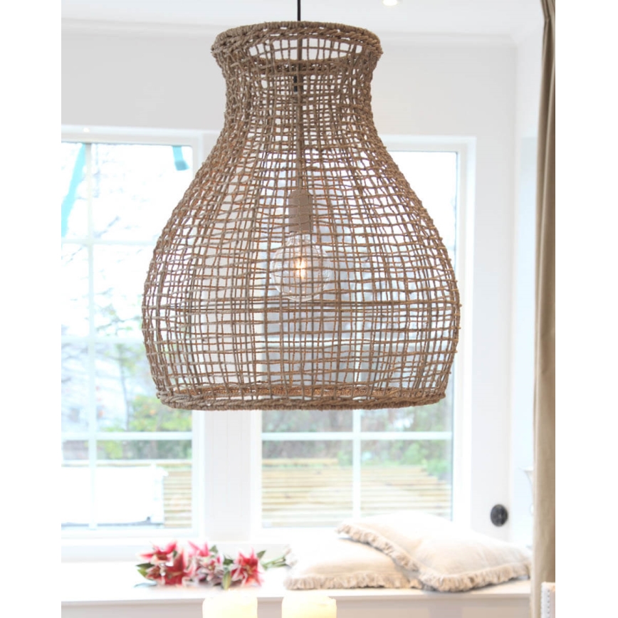 ByRydens - Hängeleuchte SEAGRASS 1xE27/8W/230V beige d 49 cm