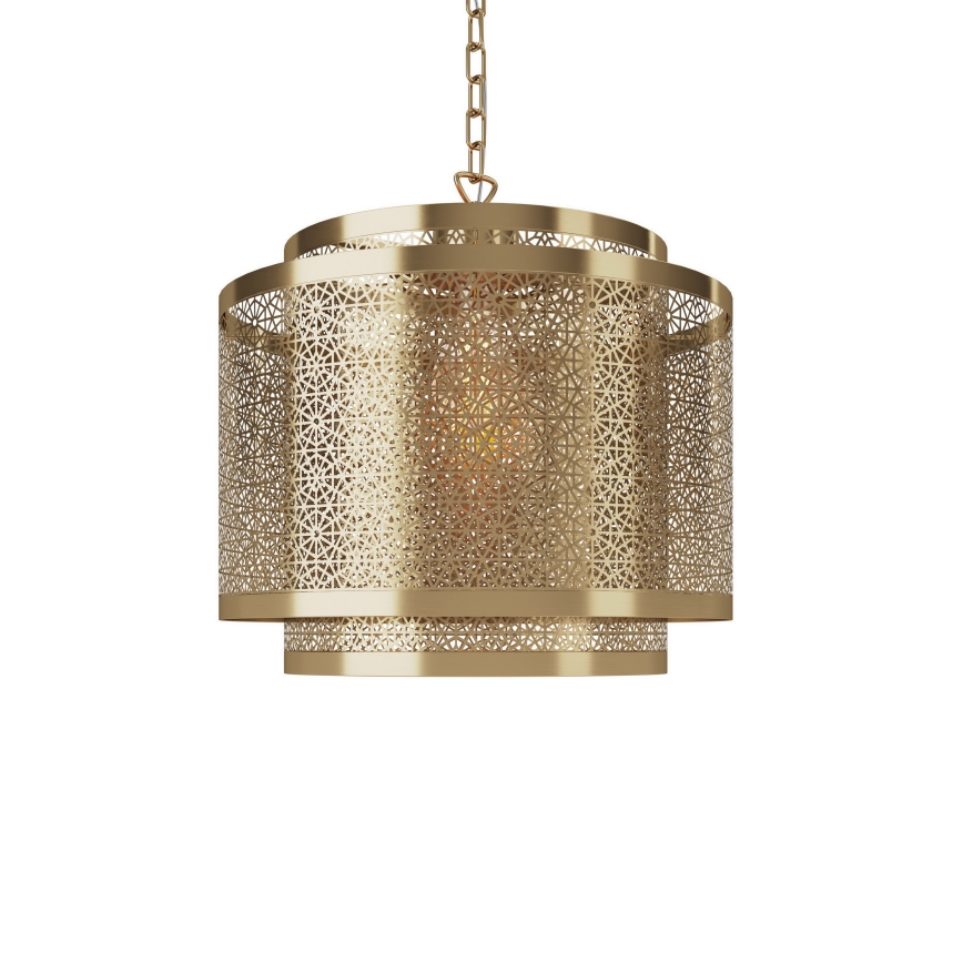 ByRydens - Lampadario a sospensione con catena HERMINE 1xE27/5W/230V ottone diametro 34 cm