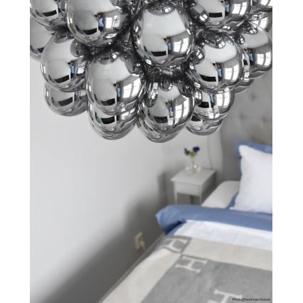 ByRydens - Suspension filaire GROSS 8xG9/4W/230V fumé/noir d. 50 cm