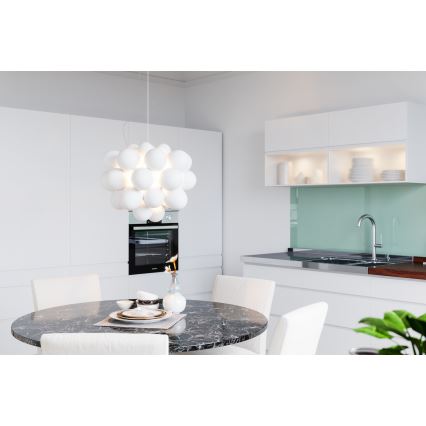 ByRydens - Lampadario a sospensione con filo GROSS 8xG9/4W/230V bianco diametro 50 cm