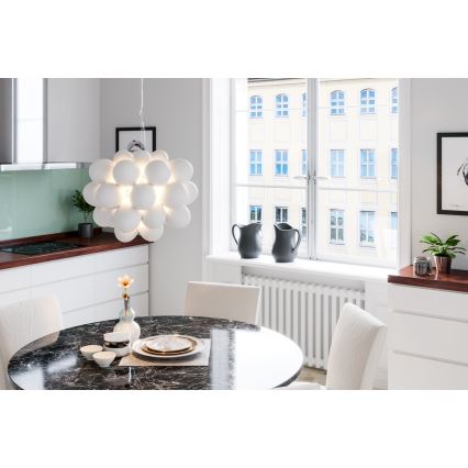 ByRydens - Lampadario a sospensione con filo GROSS 8xG9/4W/230V bianco diametro 50 cm