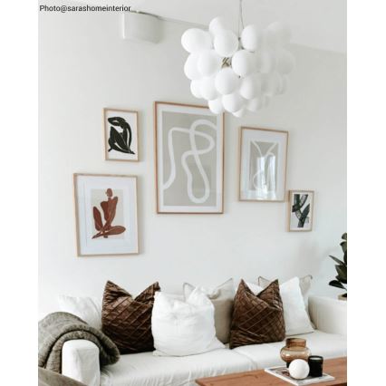 ByRydens - Lampadario a sospensione con filo GROSS 8xG9/4W/230V bianco diametro 50 cm