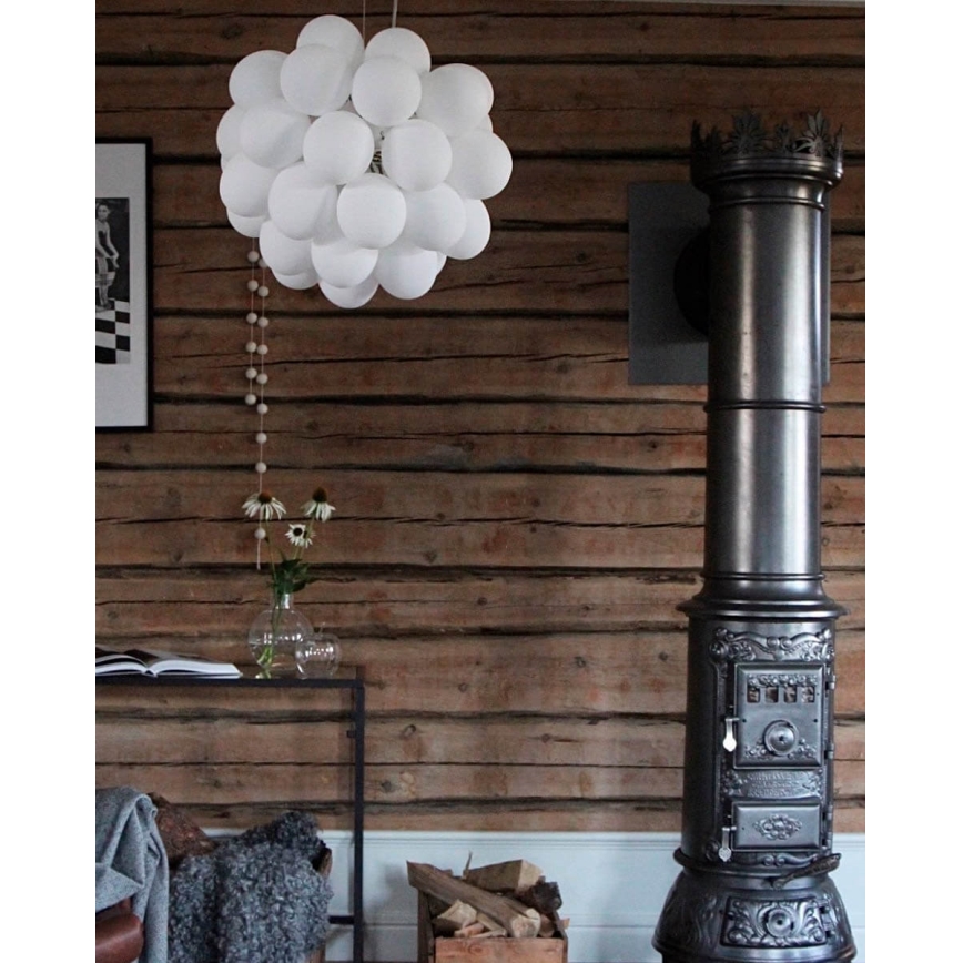 ByRydens - Lampadario a sospensione con filo GROSS 8xG9/4W/230V bianco diametro 50 cm