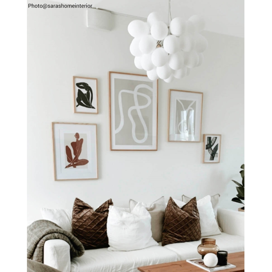 ByRydens - Suspension filaire GROSS 8xG9/4W/230V blanc d. 50 cm