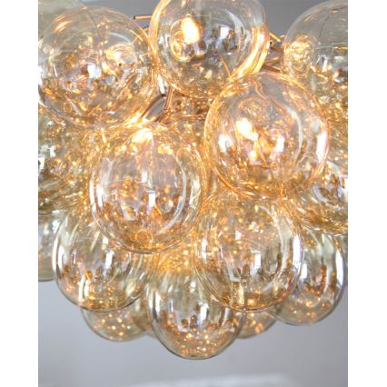 ByRydens - Lampadario a sospensione con filo GROSS 8xG9/4W/230V fumé/marrone diametro 50 cm