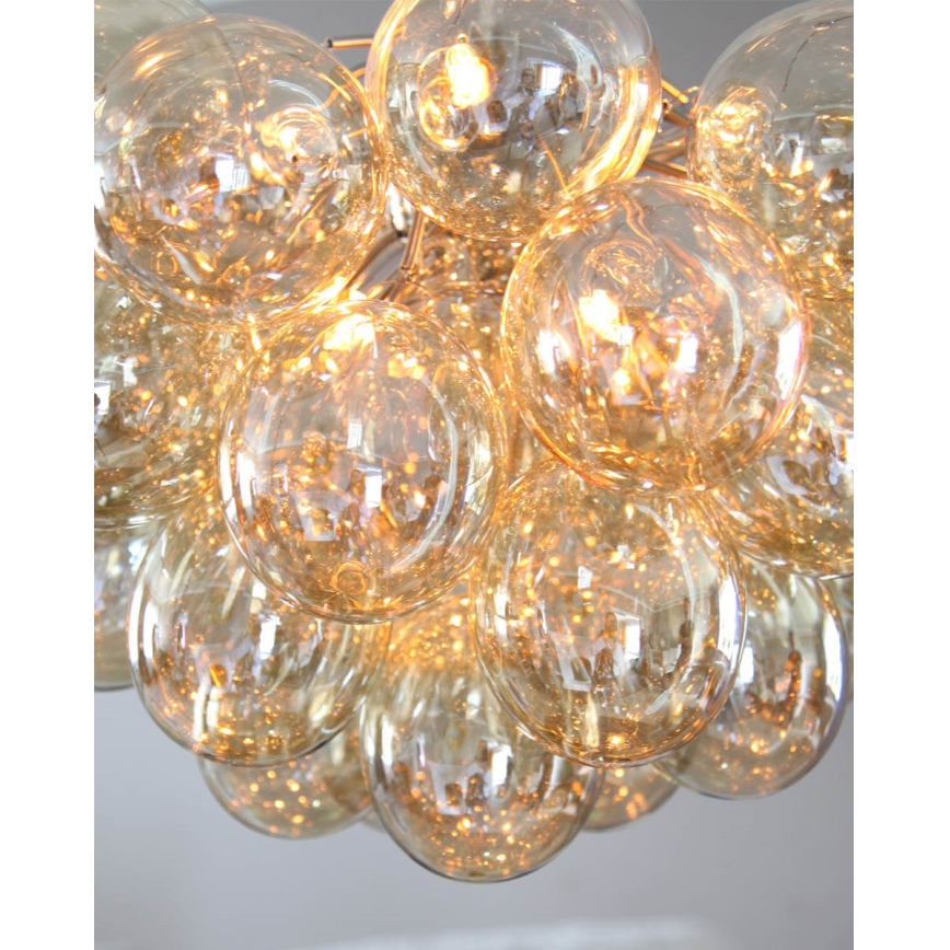ByRydens - Lampadario a sospensione con filo GROSS 8xG9/4W/230V fumé/marrone diametro 50 cm
