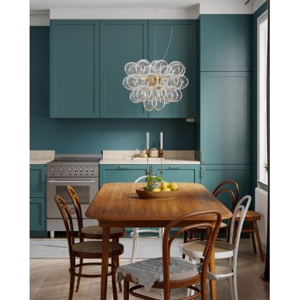 ByRydens - Suspension sur câble GROSS 8xG9/5W/230V transparente