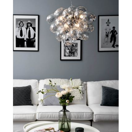 ByRydens - Lampadario a sospensione con filo GROSS 8xG9/4W/230V limpido diametro 50 cm