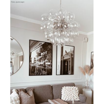 ByRydens - Lampadario a sospensione con filo GROSS 8xG9/4W/230V limpido diametro 50 cm