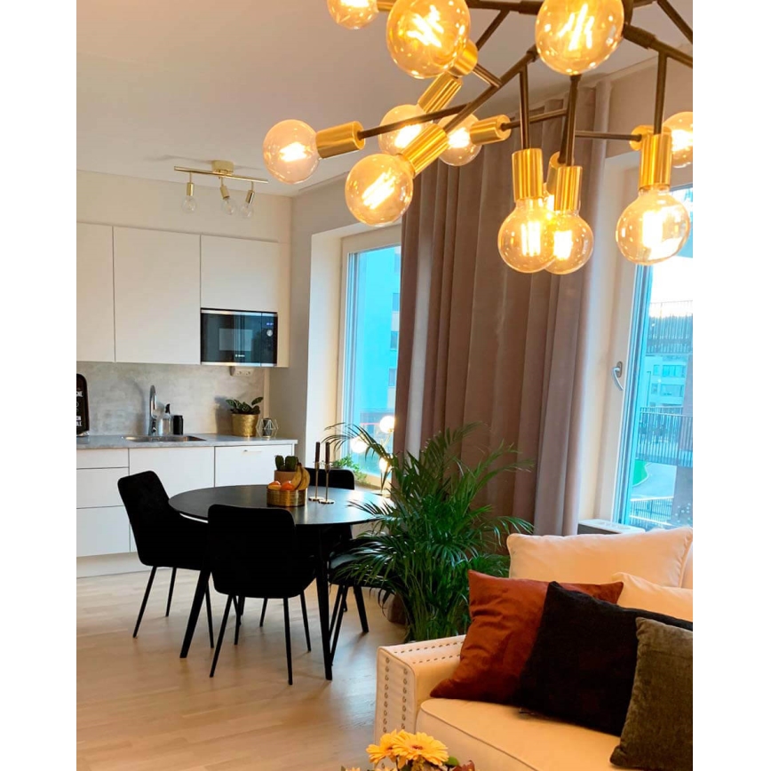 ByRydens - Lampadario a sospensione con filo HEROES 24xE27/5W/230V nero diametro 80 cm