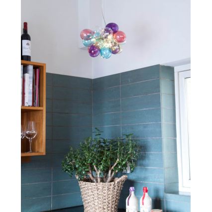 ByRydens - Lampadario a sospensione con filo GROSS 3xG9/5W/230V colorato diametro 30 cm