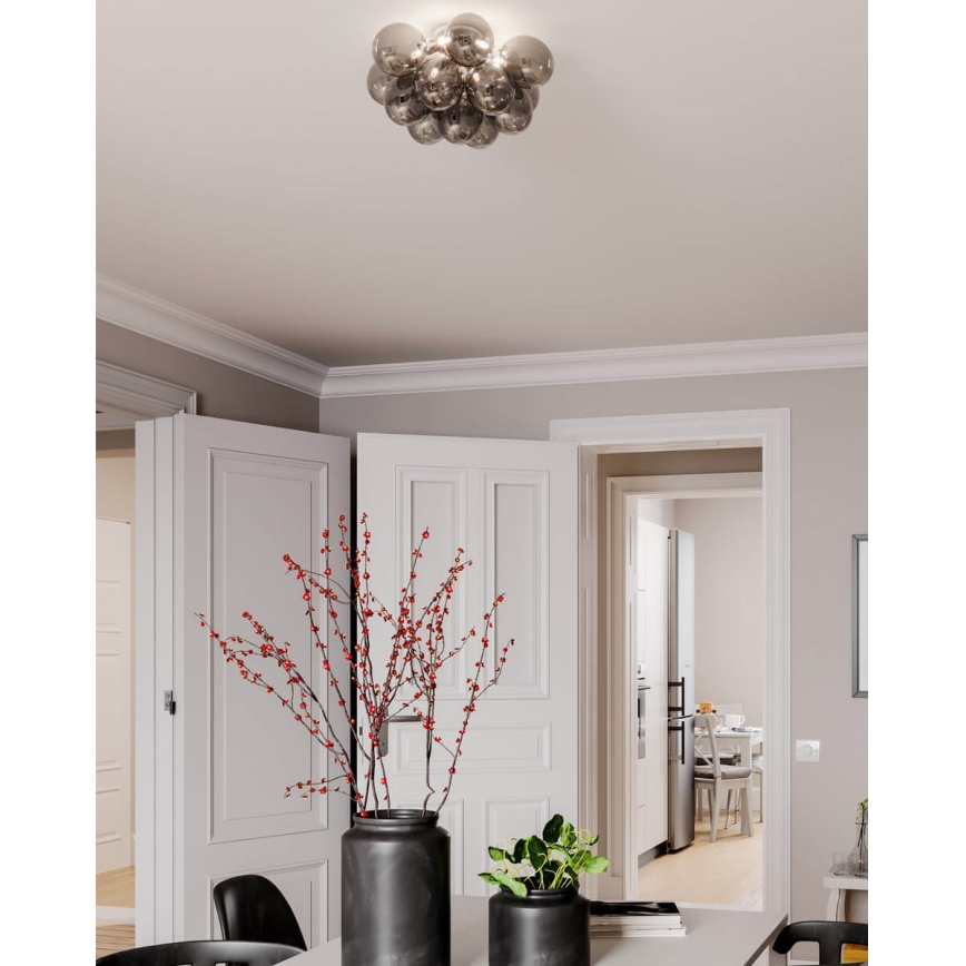 ByRydens - Deckenleuchte GRANDE 3xG9/4W/230V rauchig/schwarz d 30 cm