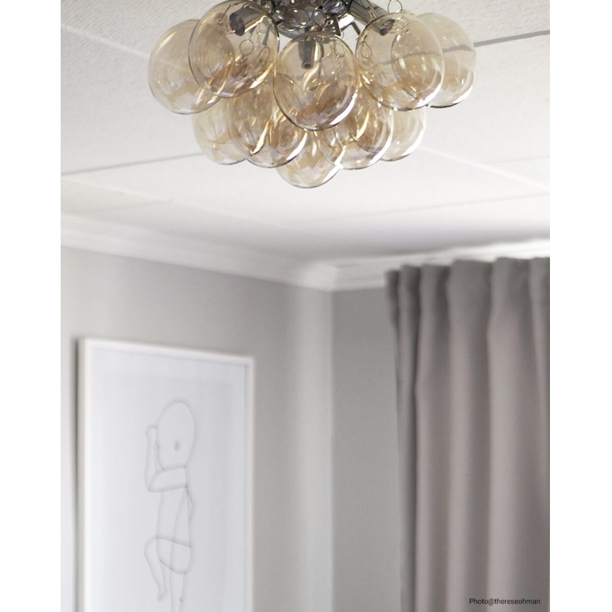 ByRydens - Plafoniera GRANDE 3xG9/4W/230V fumé/marrone diametro 30 cm