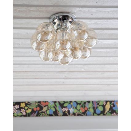 ByRydens - Plafoniera GRANDE 3xG9/4W/230V fumé/marrone diametro 30 cm
