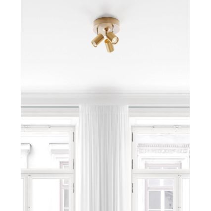 ByRydens - Faretto CORRECT 3xGU10/7W/230V dorato Ø 20 cm