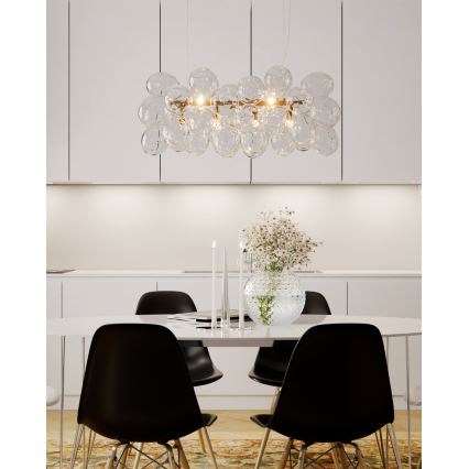 ByRydens - Pendelleuchte an Kabel GROSS BAR 8xG9/8W/230V klar