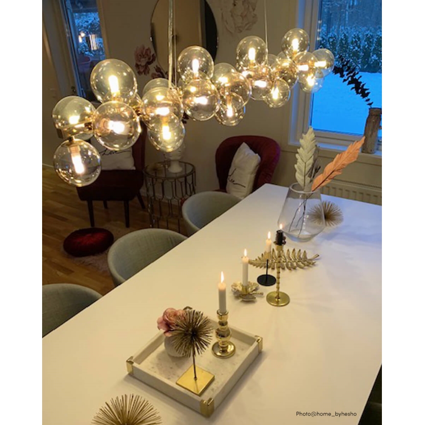 ByRydens - Hängeleuchte SPLENDOR 25xG9/5W/230V rauchig/braun
