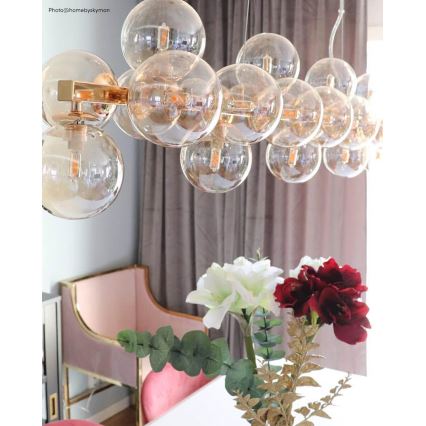 ByRydens - Lampadario a sospensione con filo SPLENDOR 25xG9/5W/230V fumé/marrone