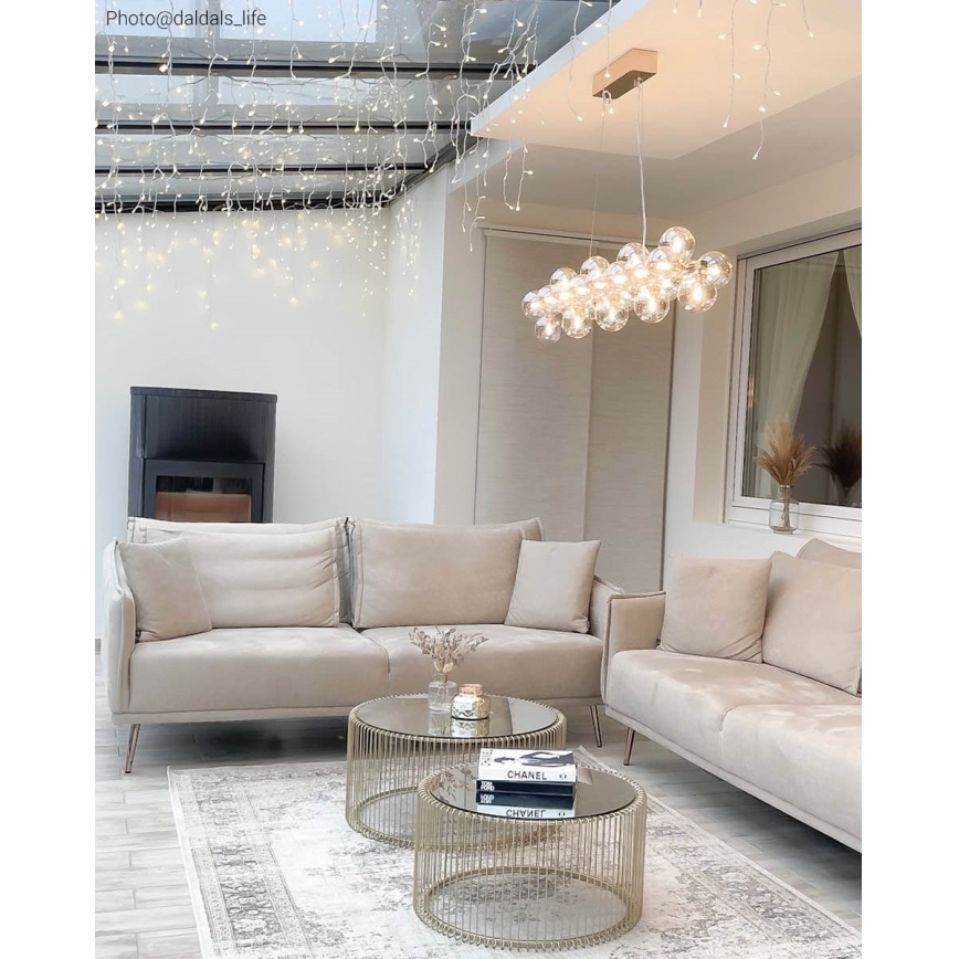 ByRydens - Lampadario a sospensione con filo SPLENDOR 25xG9/5W/230V fumé/marrone