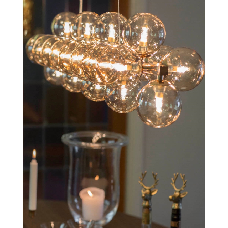 ByRydens - Lampadario a sospensione con filo SPLENDOR 25xG9/5W/230V fumé/marrone