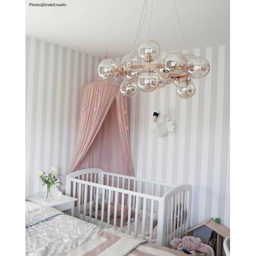 ByRydens - Hängeleuchte SPLENDOR 15xG9/5W/230V rauchig/braun d 58 cm