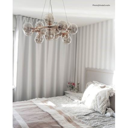 ByRydens - Hängeleuchte SPLENDOR 15xG9/5W/230V rauchig/braun d 58 cm
