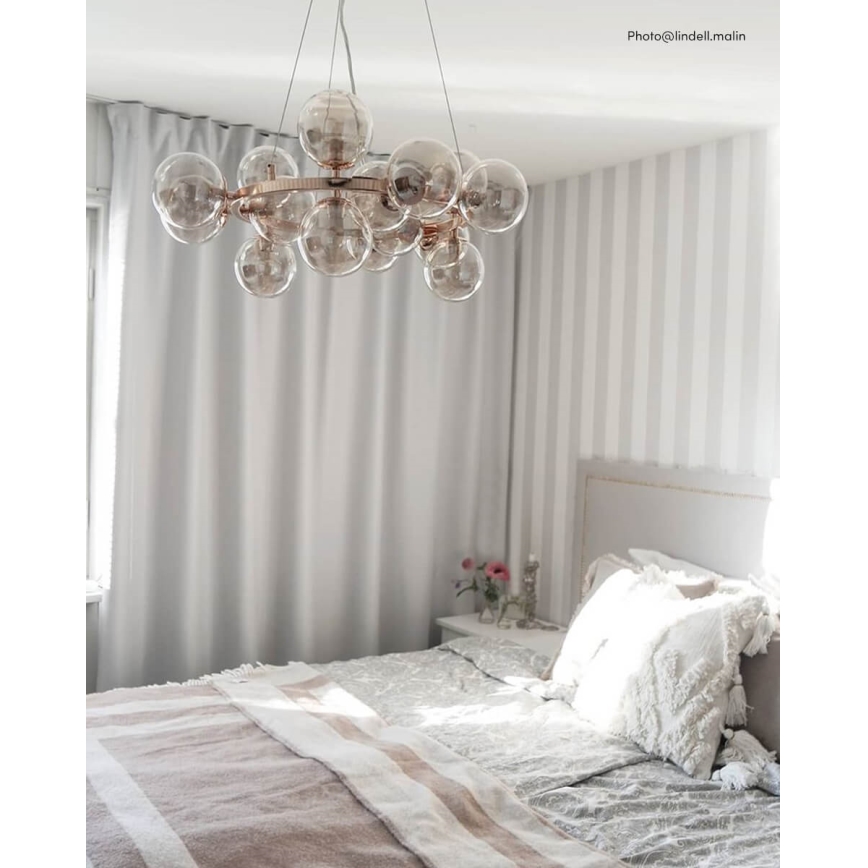 ByRydens - Hängeleuchte SPLENDOR 15xG9/5W/230V rauchig/braun d 58 cm