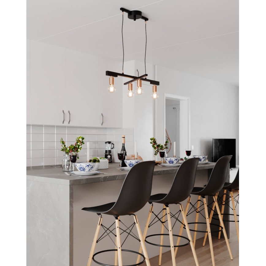 ByRydens - Pendelleuchte mit Kabel ZEONA 4xE27/5W/230V