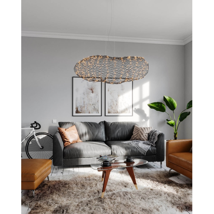 ByRydens - Lampadario LED a sospensione con filo HAYDEN LED/20W/230V nero