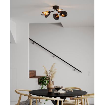 ByRydens - Lampadario a plafone TURNO 6xG9/4W/230V oro/nero