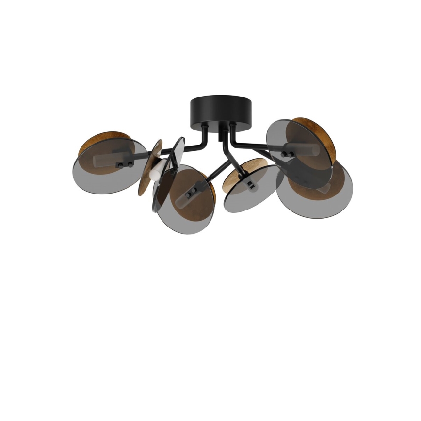 ByRydens - Lampadario a plafone TURNO 6xG9/4W/230V oro/nero