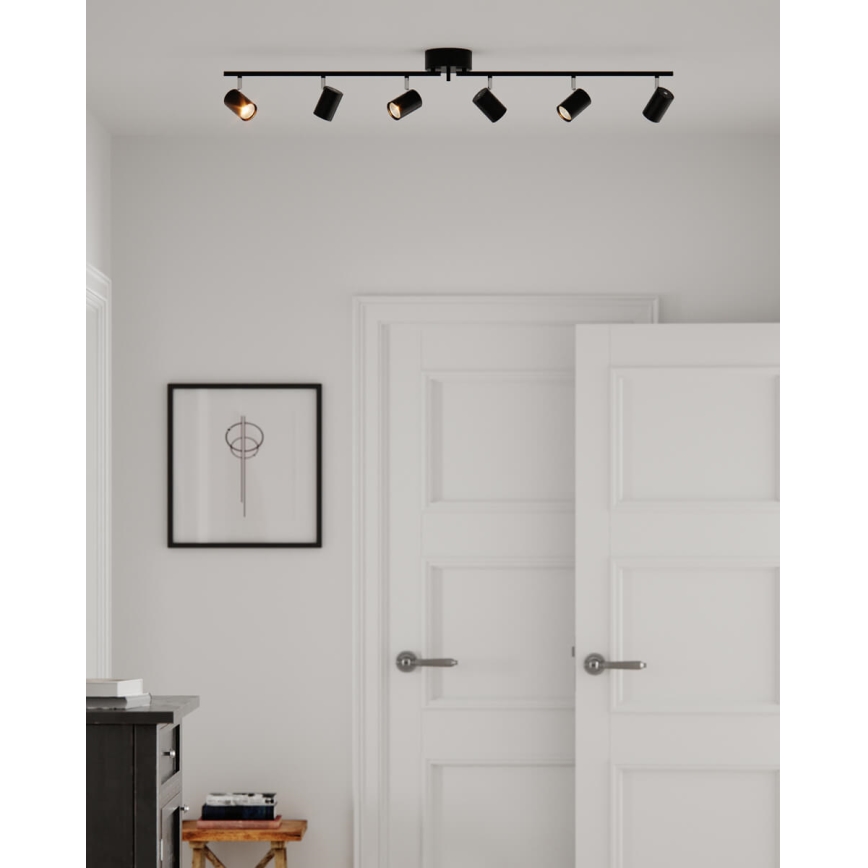 ByRydens - Strahler CORRECT 6xGU10/7W/230V schwarz d 30 cm
