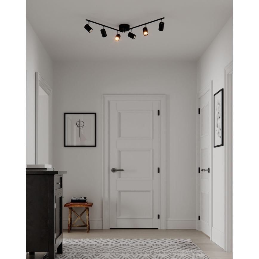 ByRydens - Strahler CORRECT 6xGU10/7W/230V schwarz d 30 cm
