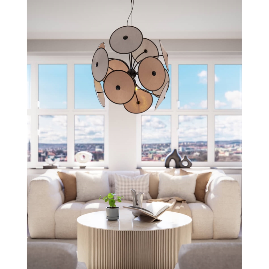 ByRydens - Lampadario a sospensione su cavo CAPPELLO 4xE14/5W/230V