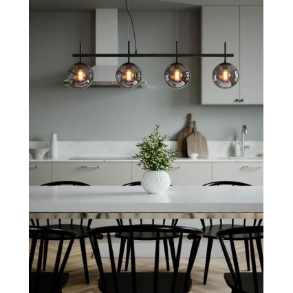 ByRydens - Lampadario sospeso su cavo BOYLE 4xE27/8W/230V