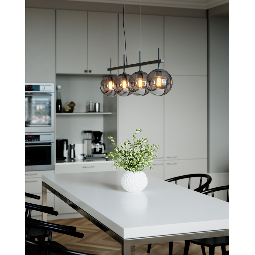 ByRydens - Lampadario sospeso su cavo BOYLE 4xE27/8W/230V