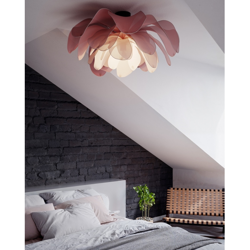 ByRydens - Lampadario da soffitto a montaggio superficiale LOU LOU 1xE27/8W/230V rosa