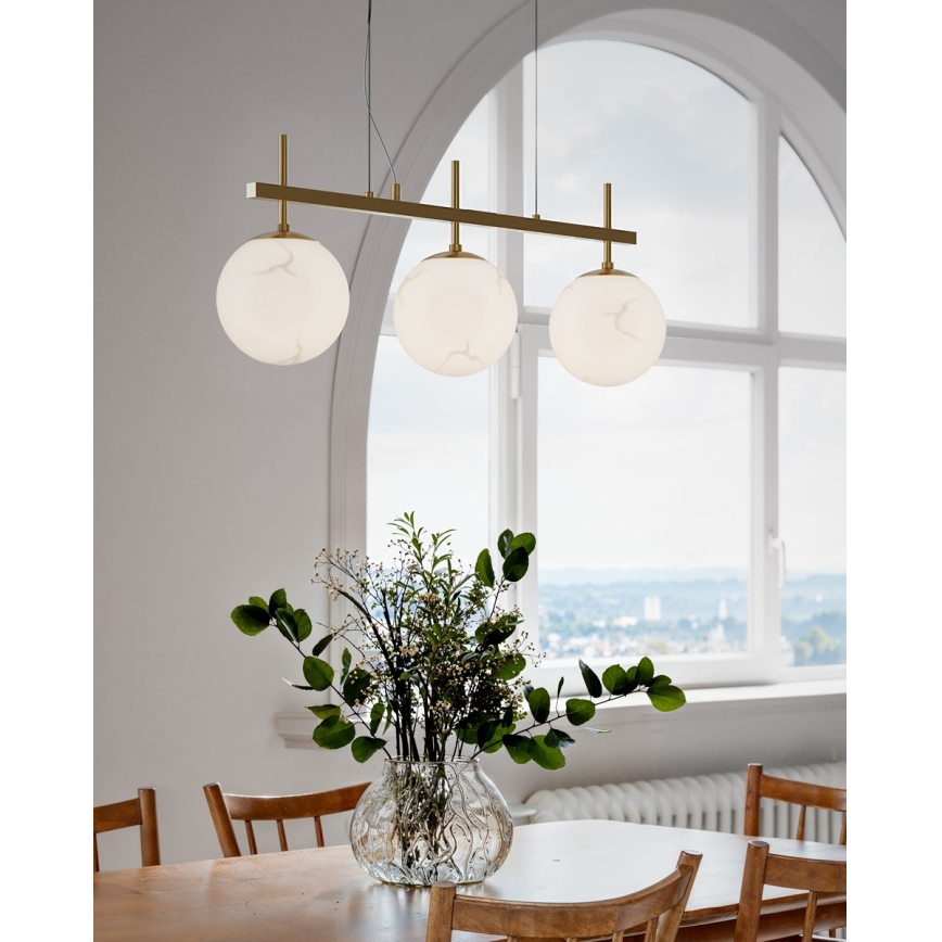 ByRydens - Pendelleuchte mit Kabelaufhängung BELLAGIO 3xE27/8W/230V