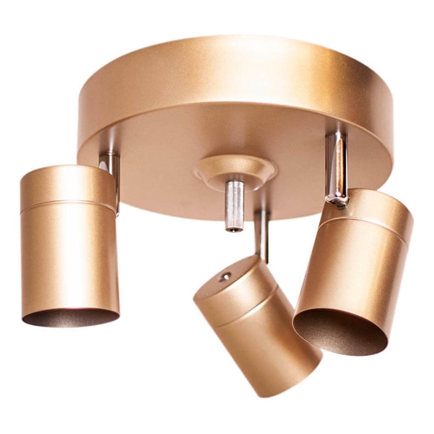ByRydens - Deckenspot CORRECT 3xGU10/7W/230V gold Ø 20 cm
