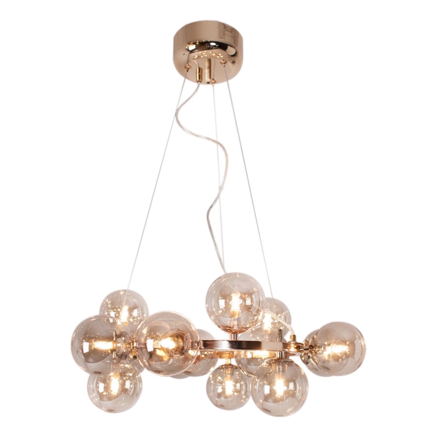 ByRydens - Hängeleuchte SPLENDOR 15xG9/5W/230V rauchig/braun d 58 cm