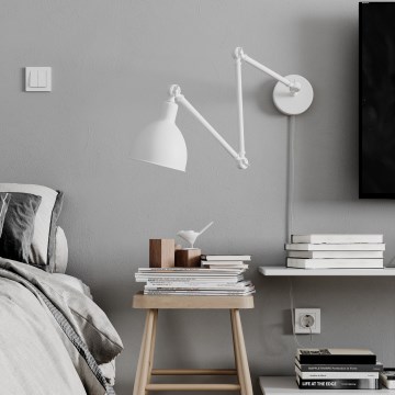 ByRydens - Lampada da parete BAZAR 1xE27/5W/230V bianca