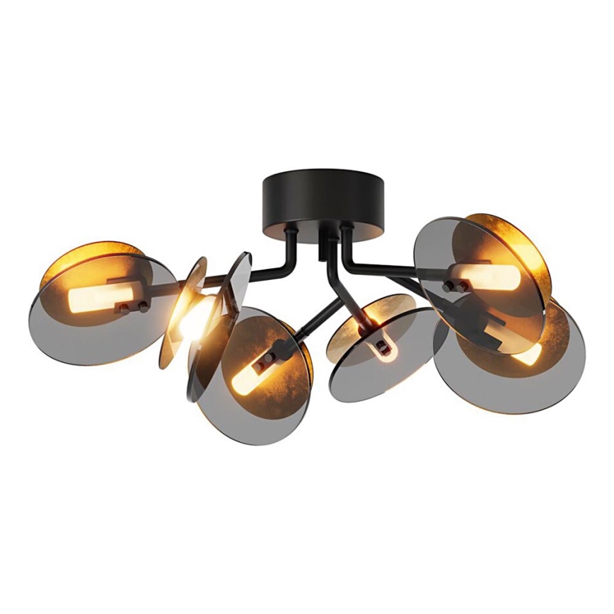ByRydens - Lampadario a plafone TURNO 6xG9/4W/230V oro/nero