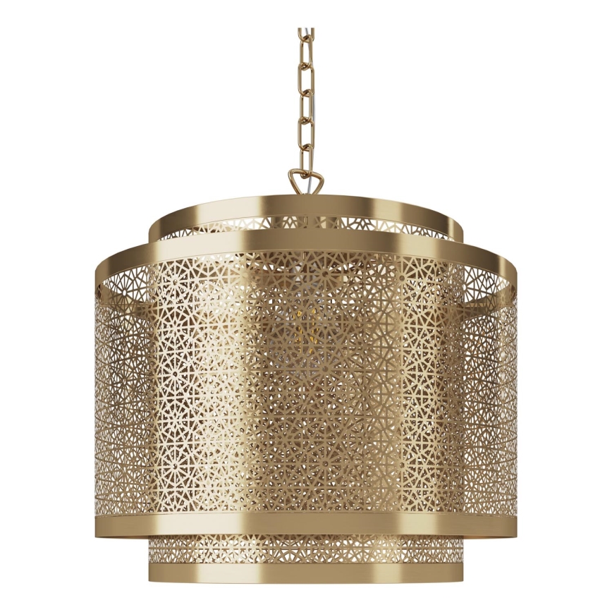 ByRydens - Lampadario a sospensione con catena HERMINE 1xE27/5W/230V ottone diametro 34 cm