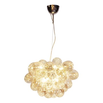 ByRydens - Lampadario a sospensione con filo GROSS 8xG9/4W/230V fumé/marrone diametro 50 cm