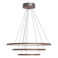 ByRydens - Lampadario LED a cavo TRIONE LED/45W/230V marrone Ø 80 cm