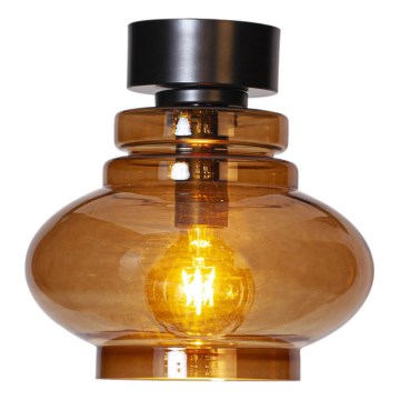 ByRydens - Plafoniera da soffitto DOLORES 1xE27/5W/230V Ø 30 cm marrone/fumé