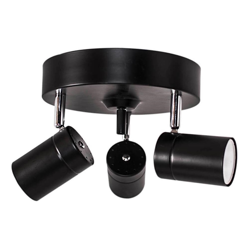 ByRydens - Strahler CORRECT 3xGU10/7W/230V schwarz d 20 cm