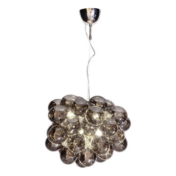 ByRydens - Suspension filaire GROSS 8xG9/4W/230V fumé/noir d. 50 cm