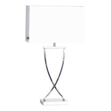 ByRydens - Tischlampe OMEGA 1xE27/5W/230V weiß/glänzender Chrom